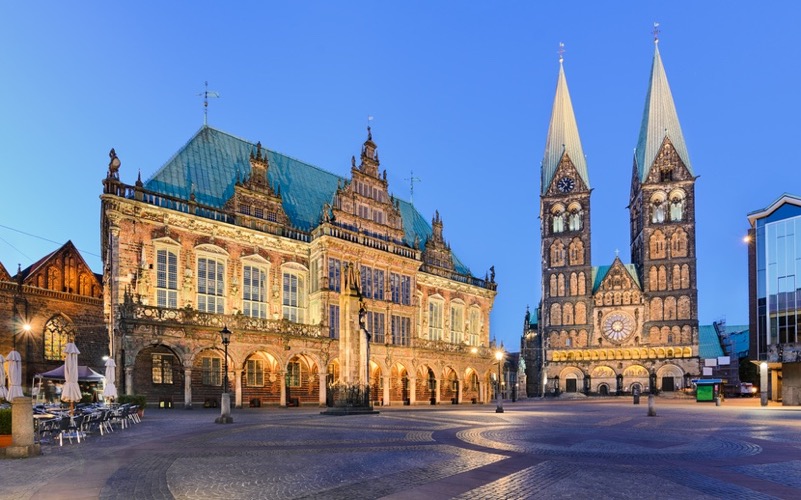 Ansicht Rathaus und Dom Bremen